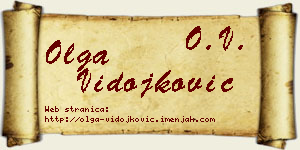 Olga Vidojković vizit kartica